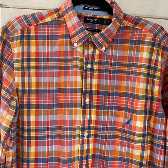 Nautical; Plaid; Button Down; Dress Shirt; M - Picture 3 of 7